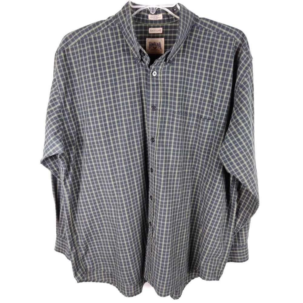 Himalaya Outfitters Mens Size XL Shirt Plaid Easy Care Long Sleeve Multicolor